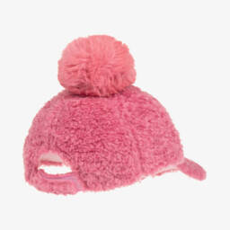 Monnalisa-Girls Pom-Pom Teddy Fleece Hat | Childrensalon Outlet