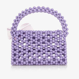 موناليزا-حقيبة يد أكريليك لون بنفسجي للبنات (19 سم) | Childrensalon Outlet