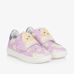 Monnalisa-Girls Purple Disney Velcro Trainers | Childrensalon Outlet