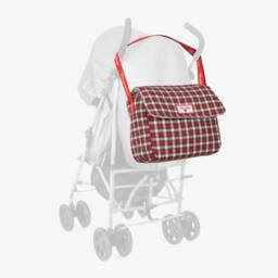 موناليزا-حقيبة تغيير مبطنة تارتان لون أحمر (33 سم) | Childrensalon Outlet