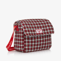 موناليزا-حقيبة تغيير مبطنة تارتان لون أحمر (33 سم) | Childrensalon Outlet