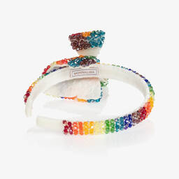 موناليزا-طوق للشعر مطرز بكريستال بألوان قوس قزح للبنات | Childrensalon Outlet