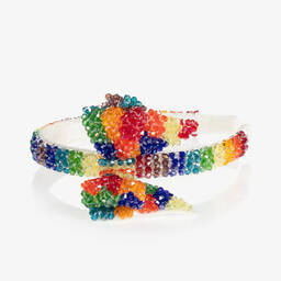 موناليزا-طوق للشعر مطرز بكريستال بألوان قوس قزح للبنات | Childrensalon Outlet