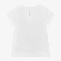 Monnalisa-Girls Red Bow Sparkle Tee | Childrensalon Outlet