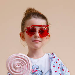 Monnalisa-Girls Red Cherry Sunglasses | Childrensalon Outlet