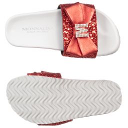 موناليزا-شبشب سلايدرز لون أحمر برّاق للبنات | Childrensalon Outlet