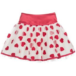 Monnalisa Шик-Girls Red Hearts Skirt | Childrensalon Outlet