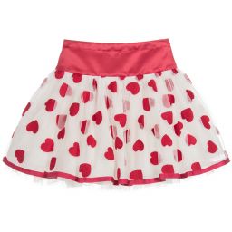 Monnalisa Шик-Girls Red Hearts Skirt | Childrensalon Outlet