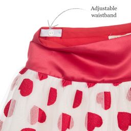 Monnalisa Шик-Girls Red Hearts Skirt | Childrensalon Outlet