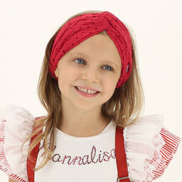 Monnalisa-Красная кружевная повязка на голову | Childrensalon Outlet
