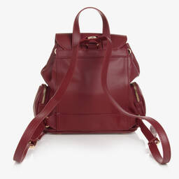 Monnalisa-Красный кожаный рюкзак (24см) | Childrensalon Outlet