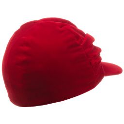 Monnalisa-Girls Red Velvet Cap | Childrensalon Outlet