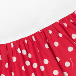 Monnalisa-Girls Red & White Polka Dot Frock | Childrensalon Outlet