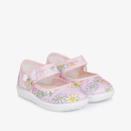 Monnalisa-Girls Rose Blossom Ballerina Shoes | Childrensalon Outlet