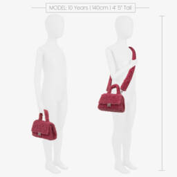 موناليزا-حقيبة فليس تيدي لون زهري (22 سم) | Childrensalon Outlet