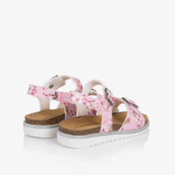 Monnalisa-Girls Rosy Blossom Buckle Sandals | Childrensalon Outlet
