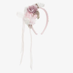 Monnalisa-Girls Rosy Blossom Headband | Childrensalon Outlet