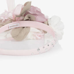 Monnalisa-Girls Rosy Blossom Headband | Childrensalon Outlet
