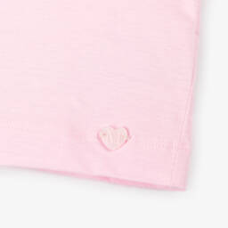 Monnalisa-Girls Rosy Pink Puff Sleeve Tee | Childrensalon Outlet