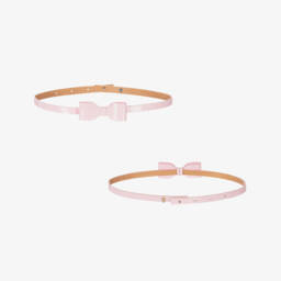 Monnalisa-Girls Rosy Stripe Cotton Frock | Childrensalon Outlet