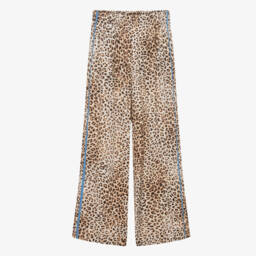 Monnalisa-Girls Safari-Inspired Trousers with Blue Highlights | Childrensalon Outlet