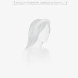 Monnalisa-Girls Satin Sparkle White Hairband | Childrensalon Outlet