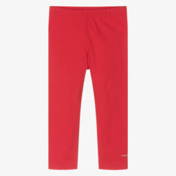 Monnalisa-Girls Scarlet Cotton Sparkle Leggings | Childrensalon Outlet