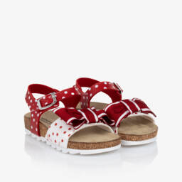 Monnalisa-Girls Scarlet Ribbon Sandals | Childrensalon Outlet