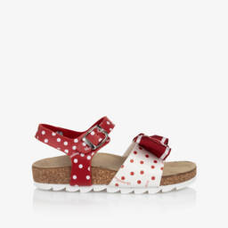 Monnalisa-Girls Scarlet Ribbon Sandals | Childrensalon Outlet