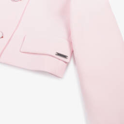 Monnalisa-Мягкий розовый пиджак для девочек | Childrensalon Outlet