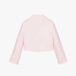 Monnalisa-Мягкий розовый пиджак для девочек | Childrensalon Outlet