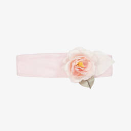 Monnalisa-Girls Soft Pink Blossom Hairband | Childrensalon Outlet