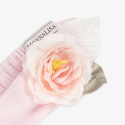 Monnalisa-Girls Soft Pink Blossom Hairband | Childrensalon Outlet