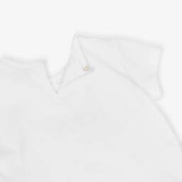 Monnalisa-Girls Soft White Bow-Heart Tee | Childrensalon Outlet