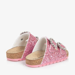 Monnalisa-صنادل بنات وردية براقة | Childrensalon Outlet