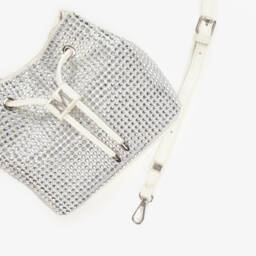 Monnalisa-Girls Sparkling Silver Satin Purse | Childrensalon Outlet