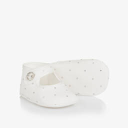 Monnalisa-Girls' Sparkling White Pre-Walkers | Childrensalon Outlet