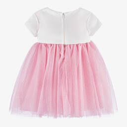 Monnalisa-Girls Sparkly Pink Tulle Dress | Childrensalon Outlet
