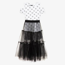Monnalisa-Girls' Starry Tulle Ensemble Dress | Childrensalon Outlet