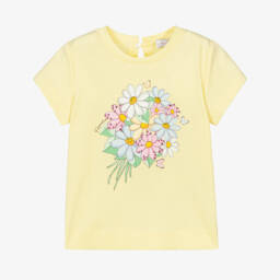 Monnalisa-Girls Sunny Daisy Cotton Tee | Childrensalon Outlet