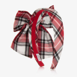 Monnalisa-Girls Tartan Patterned Headband | Childrensalon Outlet