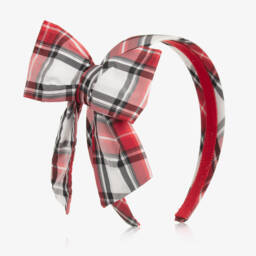 Monnalisa-Girls Tartan Patterned Headband | Childrensalon Outlet