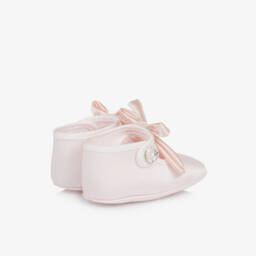 Monnalisa-Girls Twill Pink Ballet Pre-Walkers | Childrensalon Outlet