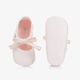 Monnalisa-Girls Twill Pink Ballet Pre-Walkers | Childrensalon Outlet