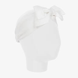 Monnalisa-Белая повязка на голову с бантом для девочек | Childrensalon Outlet