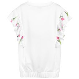 Monnalisa-Girls White Bugs Bunny Dress | Childrensalon Outlet