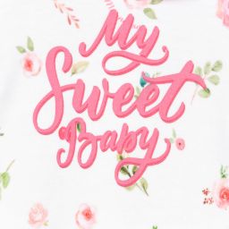 Monnalisa-Белый хлопковый комбинезон для девочек | Childrensalon Outlet