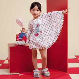 Monnalisa-Белый хлопковый кафтан Disney | Childrensalon Outlet