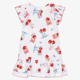 Monnalisa-Girls White Cotton Dress | Childrensalon Outlet