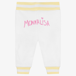 موناليزا-جوغرز قطن جيرسي لون أبيض للبنات | Childrensalon Outlet